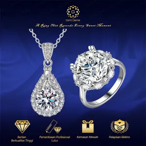Glintgems Special Set Aksesoris Kalung dan Cincin Wanita Glamour Free Box