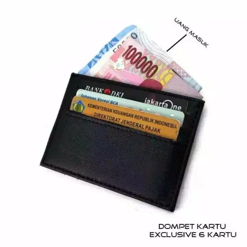 ￼CARD HOLDER 6 SLOT + 1 SLOT MONEY DOMPET KARTU Uang