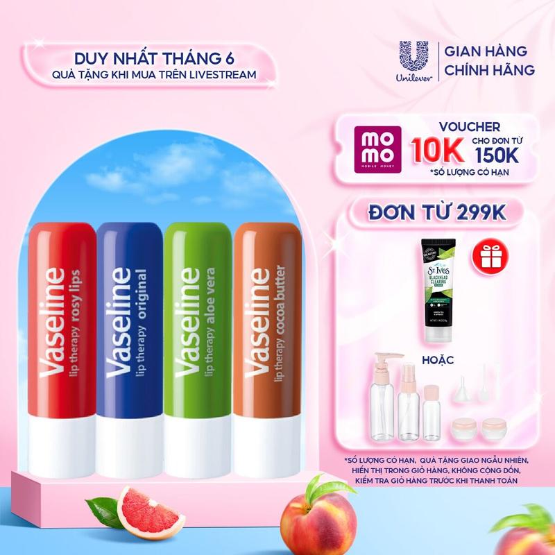 [Live] Son dưỡng môi Vaseline Lip Care 4.8g (tùy chọn)