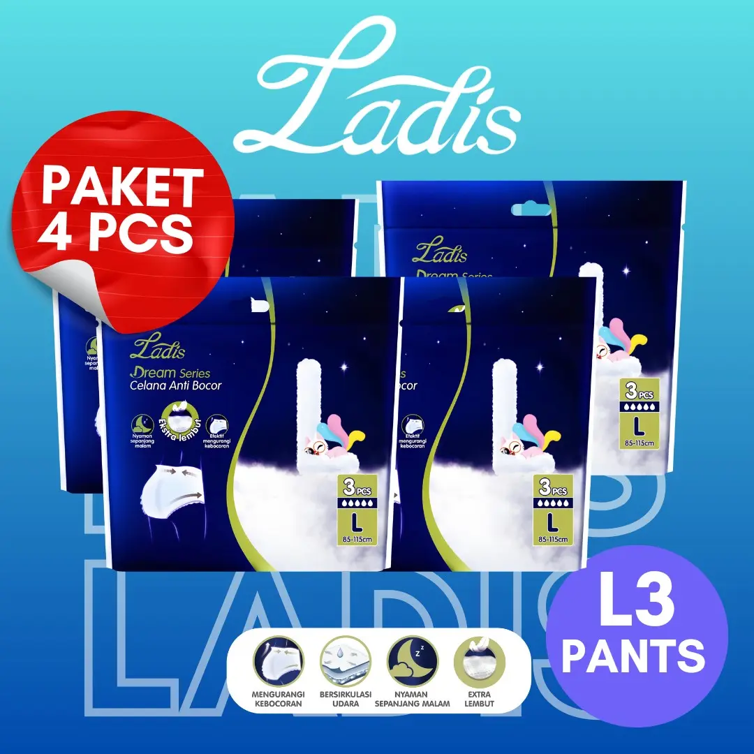 (paket 4bag) Pembalut Celana Anti Bocor Ladis untuk Wanita