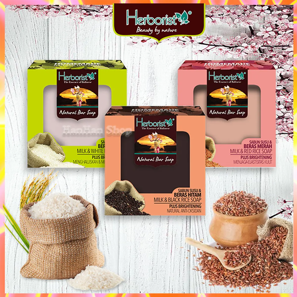 Sabun Beras Herborist 80gr Sabun Pembersih Kulit