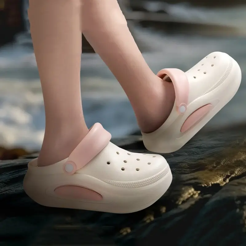UMINIY Sandal Baim Kodok Wanita Sendal Slip On Sepatu Anti-slip Fuji Sandal Wedges Platform EVA 5