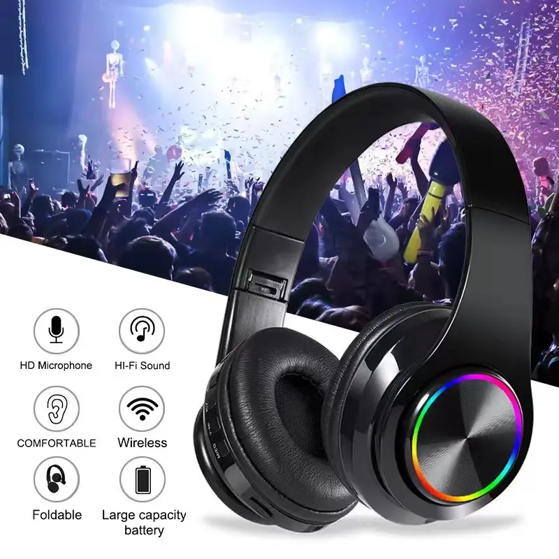 Tai nghe Bluetooth không dây, B39, tai nghe Có Thể Gập Lại âm thanh nổi HiFi, có Micro, tai nghe âm thanh điện tử trầm, thích hợp cho thể thao, B39, hàng mới về Earphone music  headphones