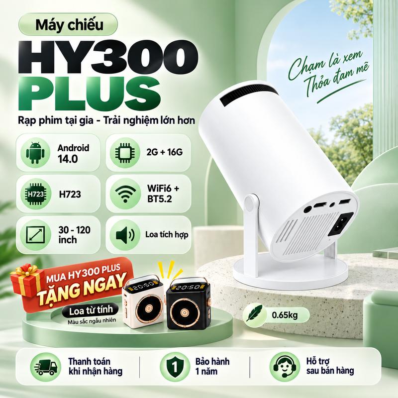 HY300PLUS Máy chiếu | Có các phiên bản Cơ bản / Pro / PLUS 720P Hỗ trợ phát…
