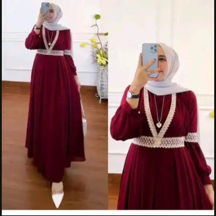 gamis renda wanita terlaris gamis wanita terbaru 4