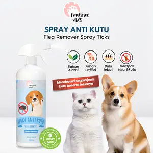 Pawsitive Vibes Spray Pembasmi Kutu Kucing Anjing Tahan Kulit dan Bulu Ampuh Basmi Telur Kutu Bebas dari Bahan Berbahaya