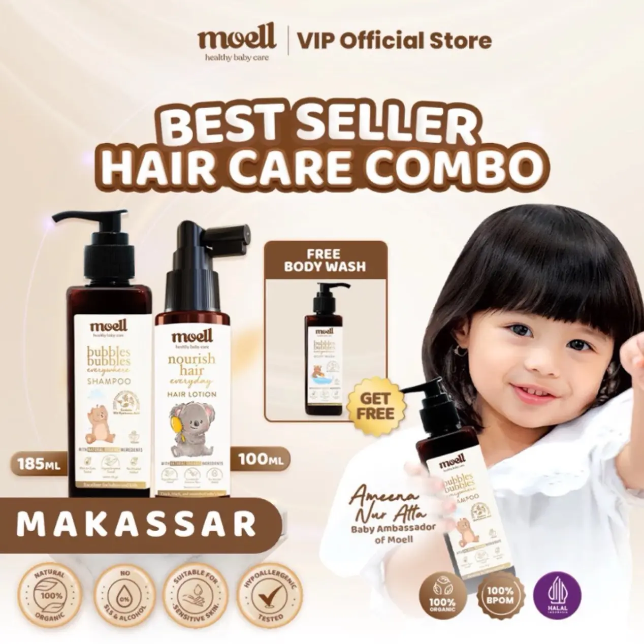 SHAMPOO+HAIRLOTION FREE BODYWASH