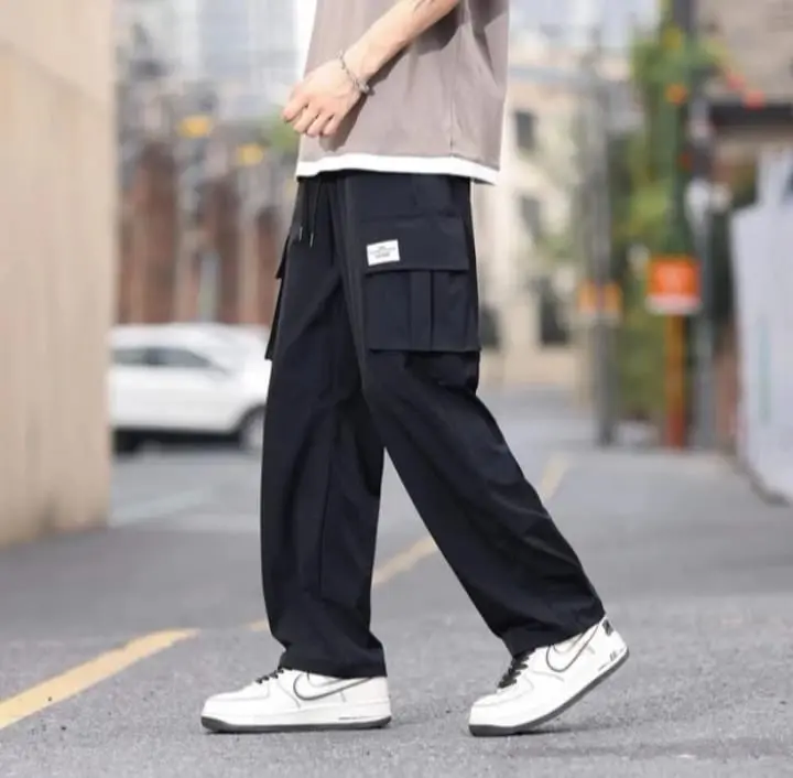 Celana Cargo Panjang Pria Loose Pants Korean Style Celana Cowok