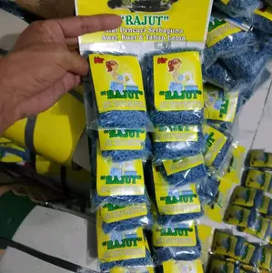 (12 pcs) sabut cuci piring jaring bahan nilon spons jaring cuci piring Strong jala sabut hijau