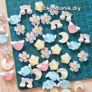 manik clay tanpa lubang harga murah manik karakter lucu bahan kerajinan