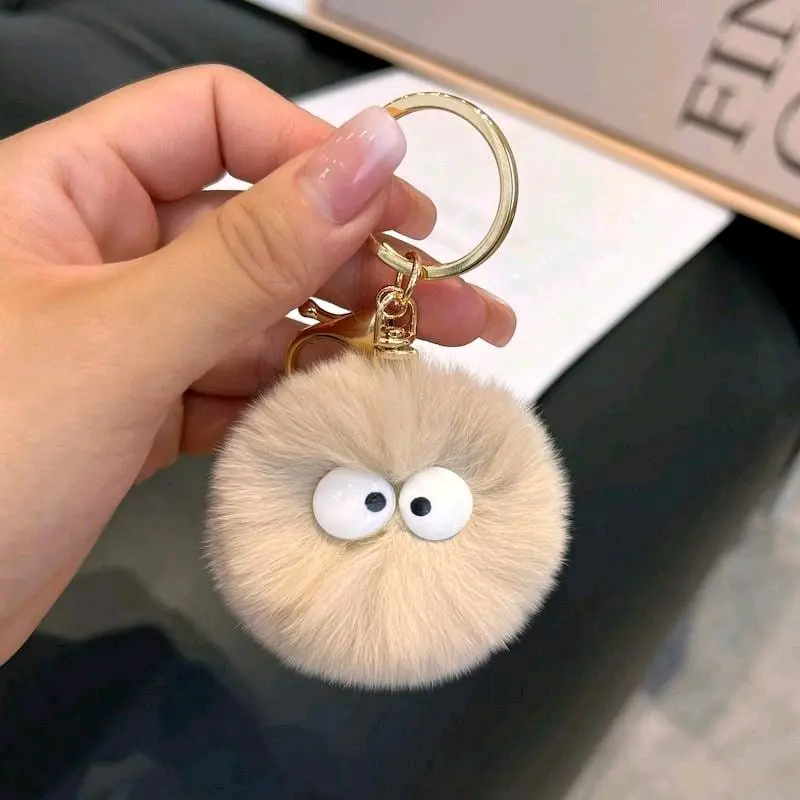 Keychain Bagchain Pom Pom Bulu Ganci Gantungan Kunci Lucu 5