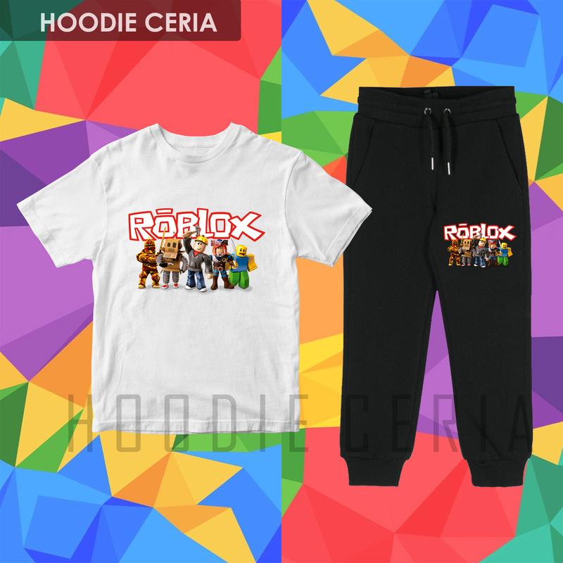 Product Introduction of [GRATIS TAMBAH NAMA] Setelan Baju Roblox Anak - Kaos Roblox - Set Kaos Dan Celana Anak Gambar Roblox 47