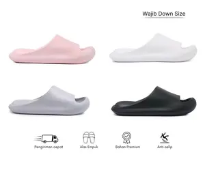 Slippers Flow Sandal Anti slip  Empuk / Nyaman / Anti  Bau Bagian Bawah Sandal Cowok Cewek Terbaru Sandal Karet Ternyaman sandal EVA ANTI BAU
