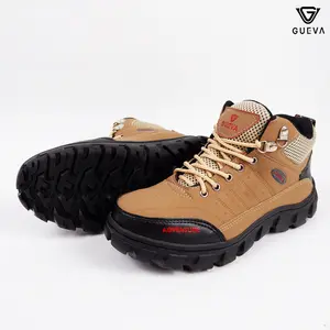 GUEVA 058 Sepatu Sneakers Boots Pria Ujung Besi Size 39-46 Kerja Proyek Luar Ruangan Tidak Licin Paramount Shoes Kerja Hitam