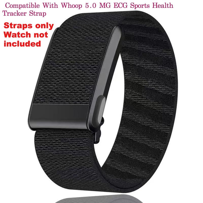 Dây đeo cổ tay thay thế bằng sợi nylon bện, đàn hồi, tương thích với dây đeo của thiết bị theo dõi sức khỏe thể thao Whoop 5.0/Whoop 4.0