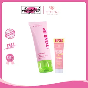 Emina Bright Stuff Tone Up Gel 20 ml - Instan Mencerahkan Kulit, Efek Tone-up Glowing Skin