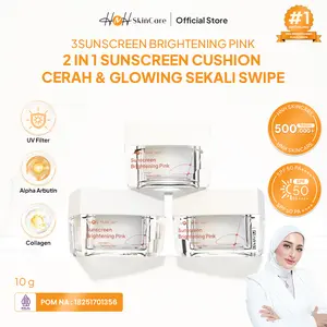 HNH Skincare - Beli 3 Lebih Hemat Sunscreen Brightening Pink - Tone Up Sunscreen Wajah SPF 50 PA+++ untuk Kulit Kusam Mencerahkan