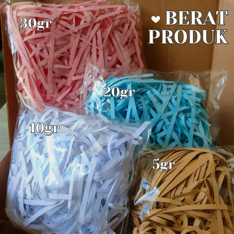 [30gr] Kertas Cacah / Kertas Potong /  Kertas Hampers Berat 30gr Pelengkap Hadiah Kado 2