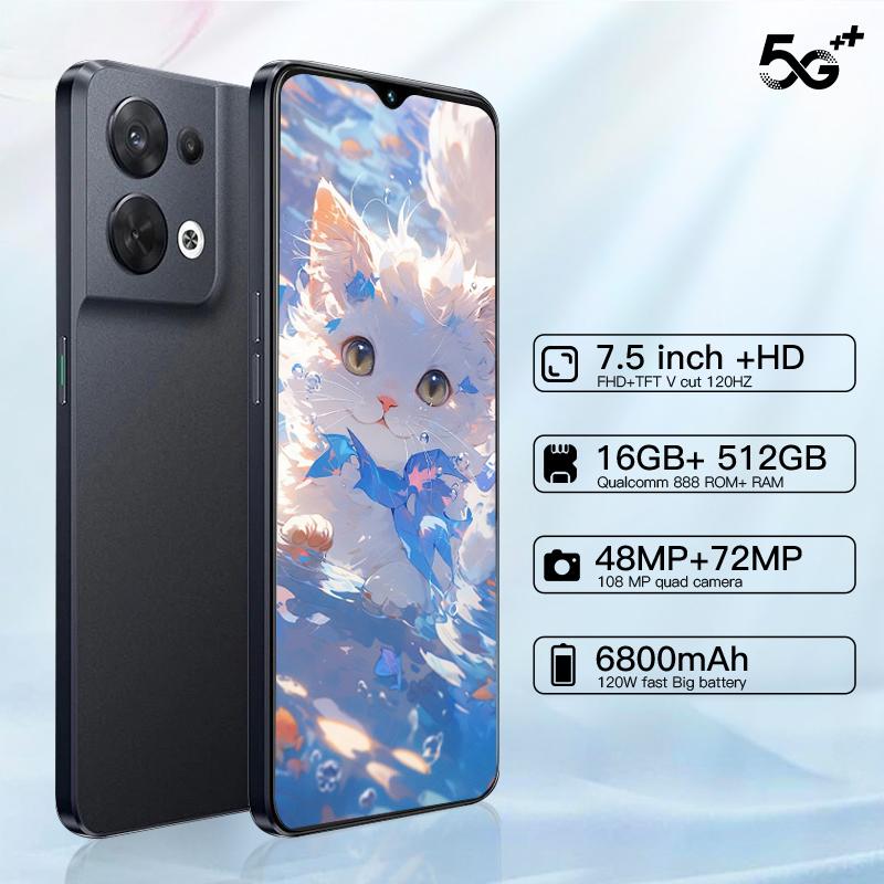 [START+] REN0 9Pro Original Ponsel 7.5inci Layar Android 13 RAM - Shop ...