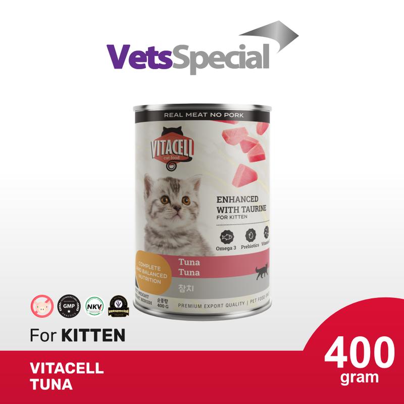 Vitacell Kitten 400g Makanan Basah Kucing Kitten Tuna Salmon 1