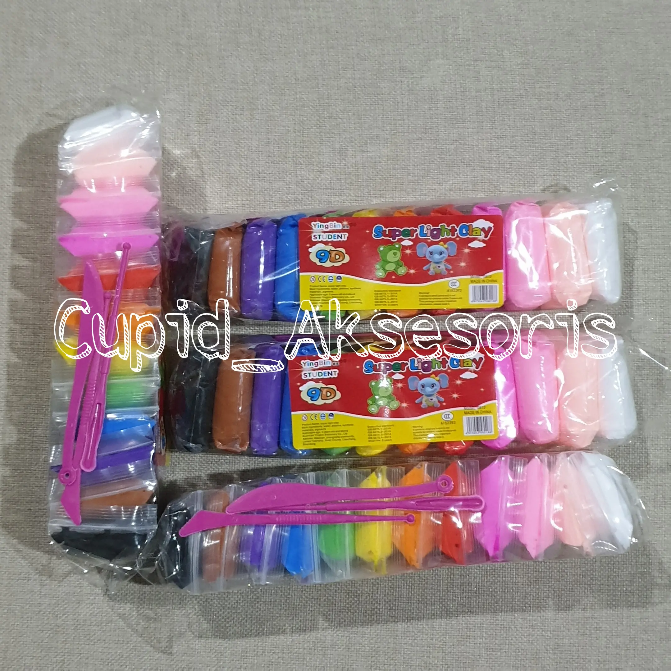 (ISI 12PCS) CLAY POLYMER MAINAN ANAK WARNA WARNI MAINAN EDUKASI SLIME AMAN