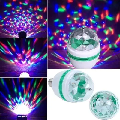 Lampu LED RGB E27 7 Warna Lampu Disko Lampu Disco RGB Mini seharga 3
