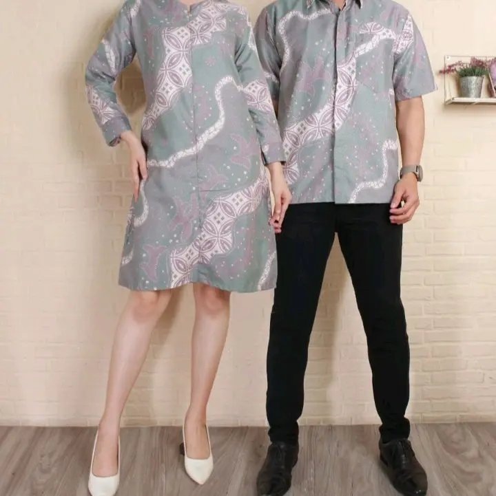 Tunik Batik Wanita Lengan Panjang & Hem Pria Bahan Katun Mikro - Lingkar Dada 52-58 cm 2