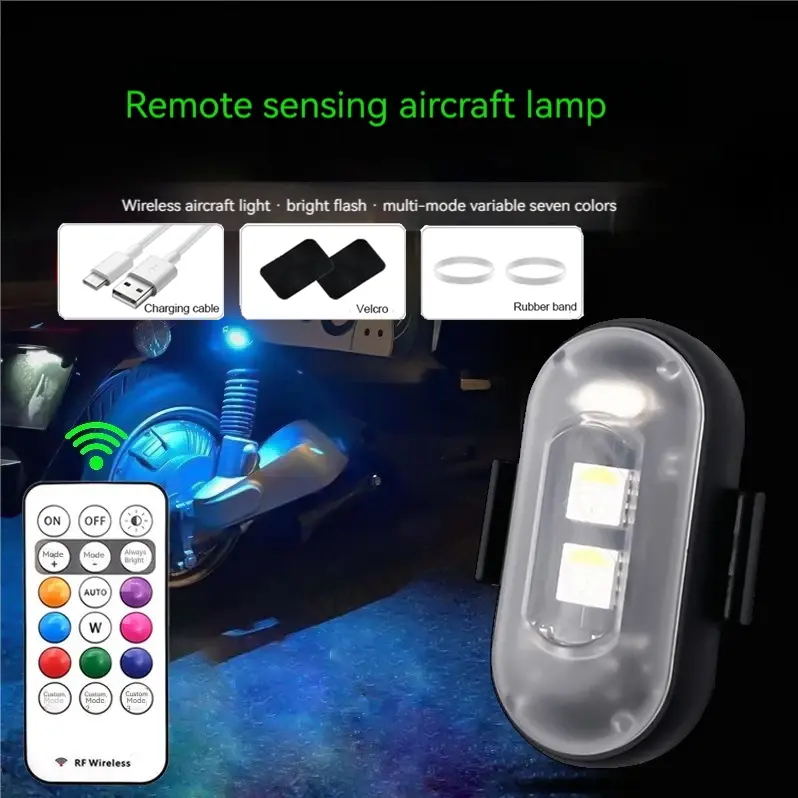 Đèn Nhấp Nháy Máy Bay Led, Màu RGB, Đèn Xe Máy, Đèn Lung Linh LED, Vị Trí, Không Dây, Thích Hợp Cho Máy Bay, Máy Bay, Máy Bay Trực Thăng, Đèn Cảnh Báo