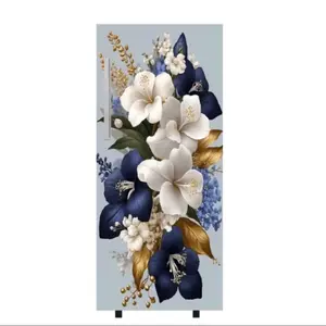 Sticker Kulkas 1Pintu Motif Bunga Terbaru Pot Sticker