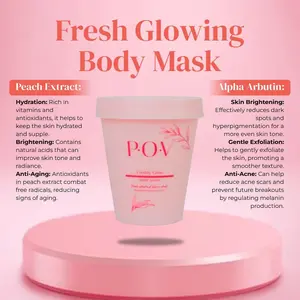 POV BODY MASK 200 ml - Body Mask ekstrak buah peach untuk menyehatkan dan melembapkan kulit serta mengangkat sel kulit mati
