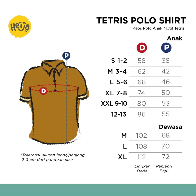 TETRIS SHIRT | POLO SHIRT ANAK motif Rajut - Kaos Polo Knit Kerah Anak Warna Polos Unisex Couple Pria Ayah | HEIJA 8