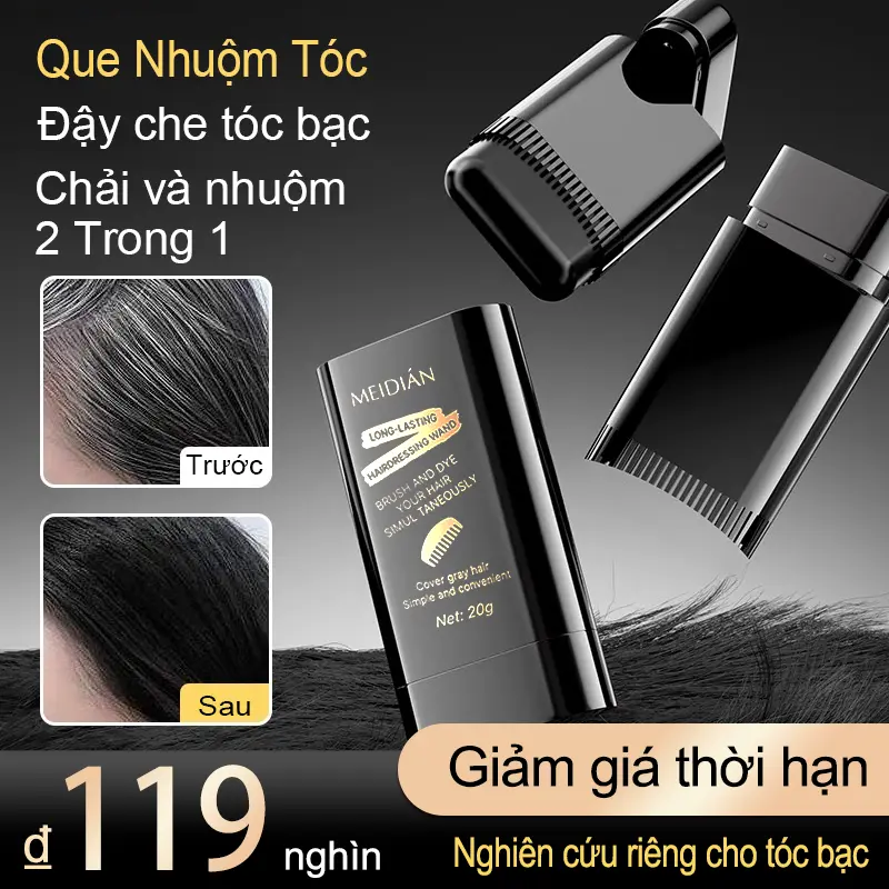 Que Nhuộm Tóc Che Phủ Tóc Bạc .Sử Dụng Một Lần.Tóc dính không thấm nước và mồ hôi-bằng chứng không có Smudge và không phai bao gồm tóc màu xám tự nhiên răng lược tóc dính.tạo kiểu tóc, que tạo kiểu chân tóc