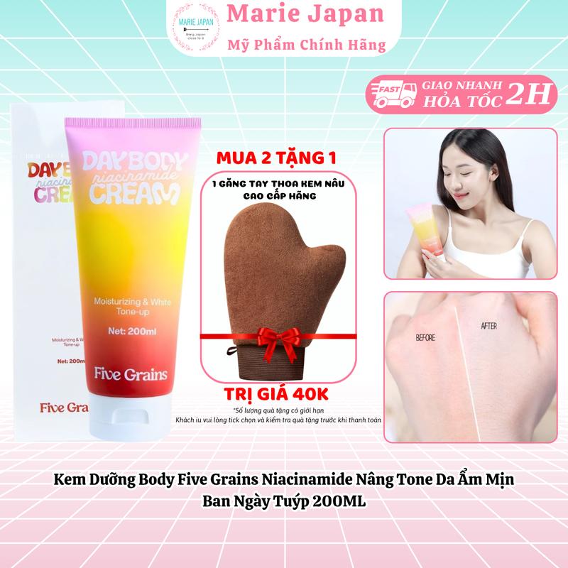 Kem Dưỡng Body Five Grains Niacinamide Nâng Tone Da Ẩm Mịn Ban Ngày Tuýp…