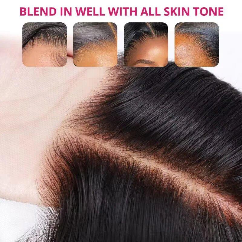 Product Introduction of LEMODA Body Wave 13x4 Full Lace Front Wigs 210% High Density Human Hair for Women HD Lace Front Human Hair Wig With Baby Hair Natural Black 3