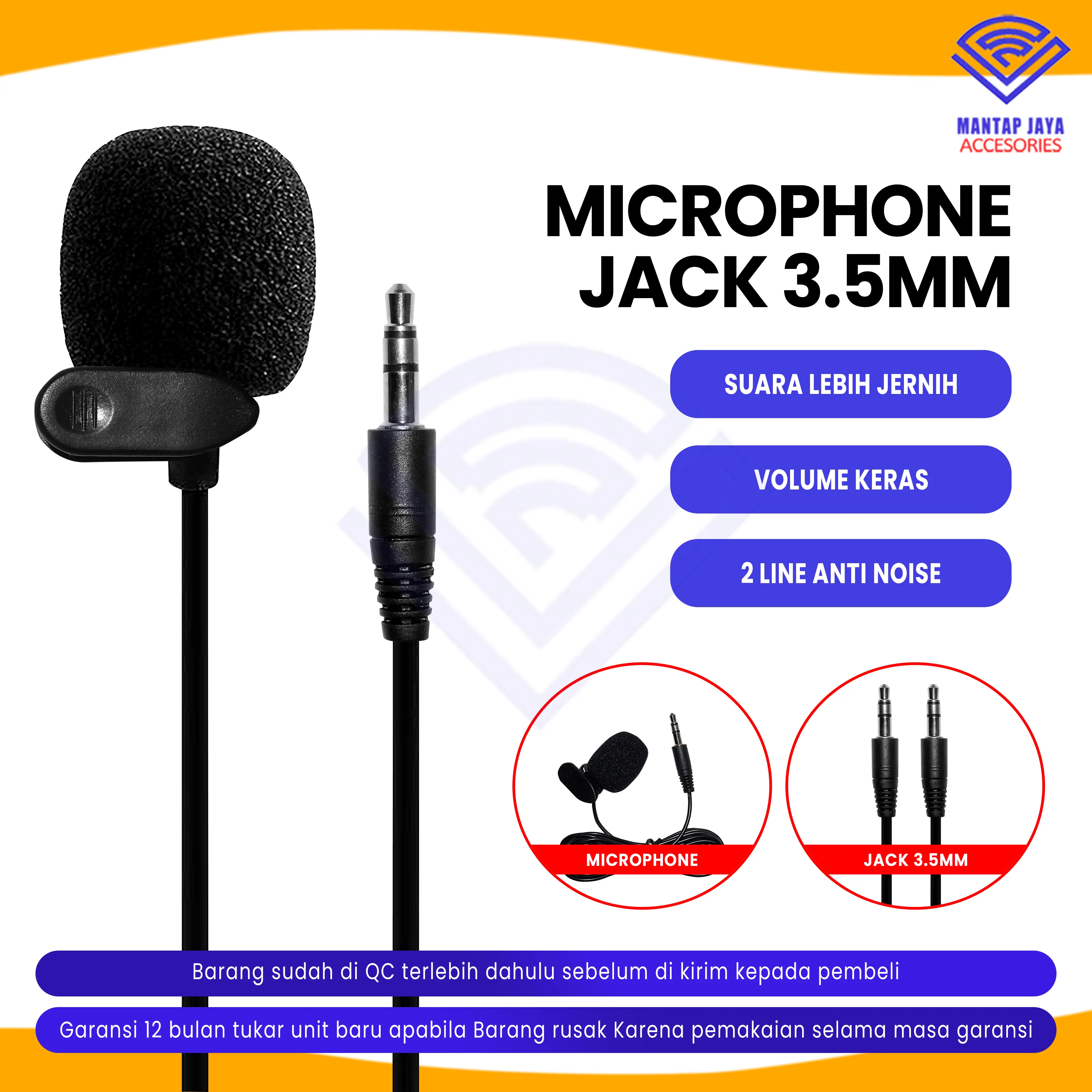 [COD] MICROPHONE MIC CLIP ON HP KONTEN CREATOR / YOUTUBER / VLOGGER