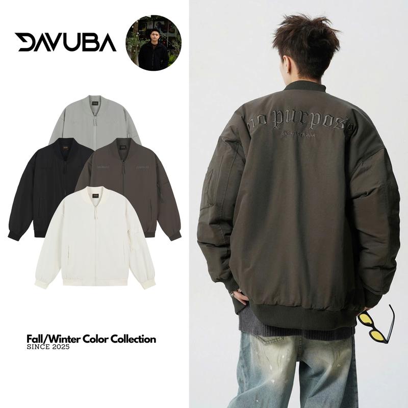   DAVUBA   Độc Quyền Longthanhtron  Áo Khoác Bomber Gió Nam Nữ Thêu Nổi 2 Lớp Trượt Nước Cản Gió SM151 