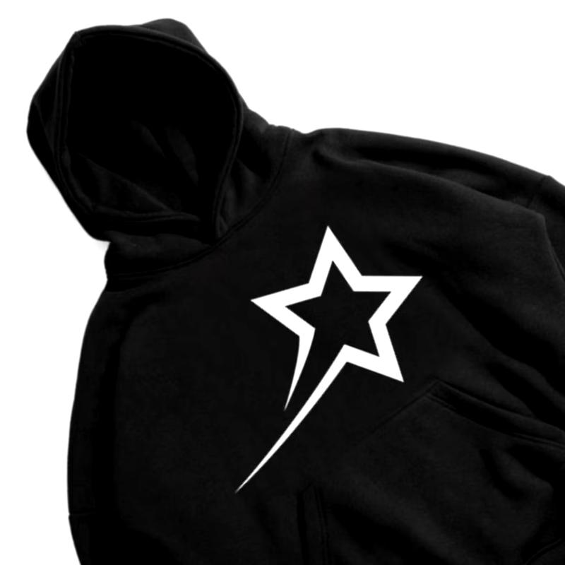 BREW ID Hoodie Boxy Oversize Tebal Hitam untuk Pria dan Wanita - Fleece PE Tebal Gramasi 280 3