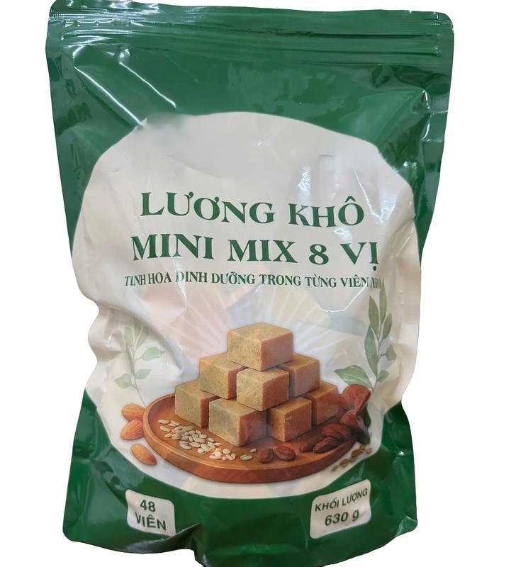 Lương khô mini mix 8 vị cao cấp giàu dinh dưỡng 630gr