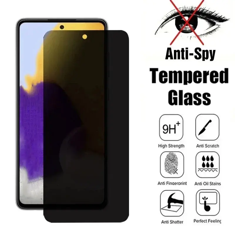 Full Cover Tempered Anti-Spy Glass For Samsung Galaxy S20 FE S21 S21+ S21 FE S22 S22+ S23 S23+ S23 FE Privacy Screen Protector