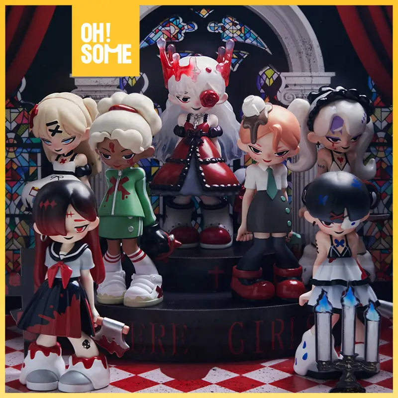 OHSOME Blind Box Gacha Set Koleksi Figure Yandere Girls Seri Campus School Series (1/6) - PRODUK RANDOM / Mystery Box / Surprise Box / Mainan Kotak Misteri Isi Figure Lucu Random 0