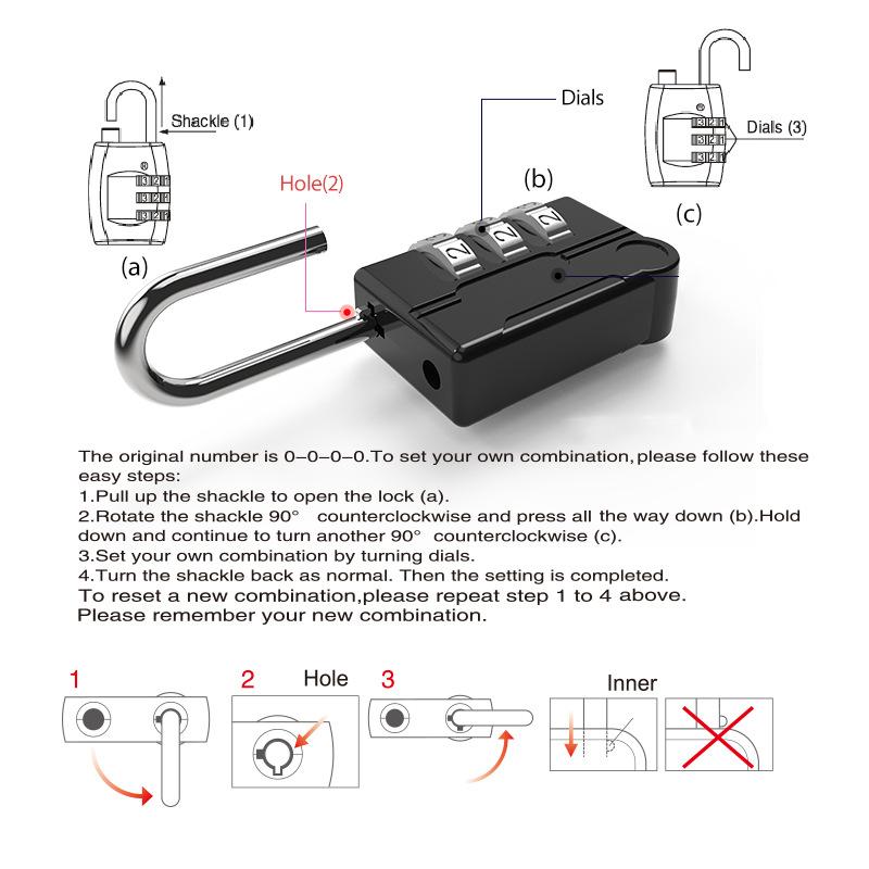 Product Introduction of KIPRUN 4 Digit Combination Lock, Keyless Padlock, High Security Resettable Password Zinc Alloy Waterproof Padlock, Suitcase For Luggage Gym Travel Safe Keyed Anti-thieft Lock padlock 30