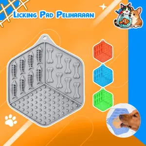 Lick Mat Silikon Hewan Slow Feeder Penenang Kucing & Anjing