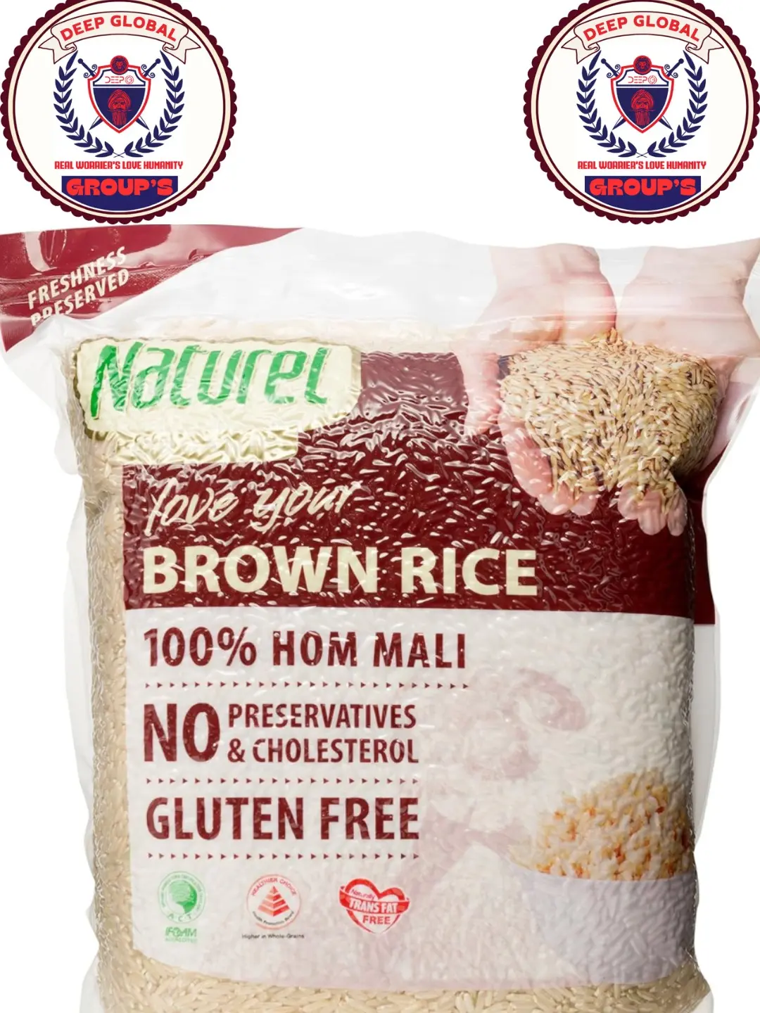 Naturel Organic Brown Rice - 2kg:  Halal Certified , Gluten Free,  A Pure, Nutritious, and Wholesome Choice for Every Meal