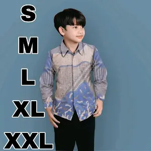 Kemeja anak laki laki Umur 2-13 tahun Lengan panjang murah modern premium - Baju Batik anak Lengan panjang Usia 2-13 tahun Kemeja formal pesta anak cowok laki-laki katun modern kekinian terbaru
