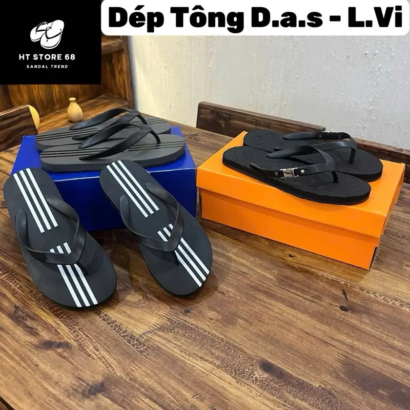 Dép Tông D.a.s & Lệ Vi Khóa Đế 2 Lớp Chống Trơn Trượt Nét Keng !!