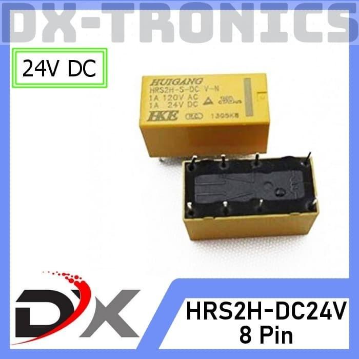 Jual [HARGA SATUAN] Relay 24v HKE HRS2H 8 pin kaki HRS2H-S-DC24V DX ...