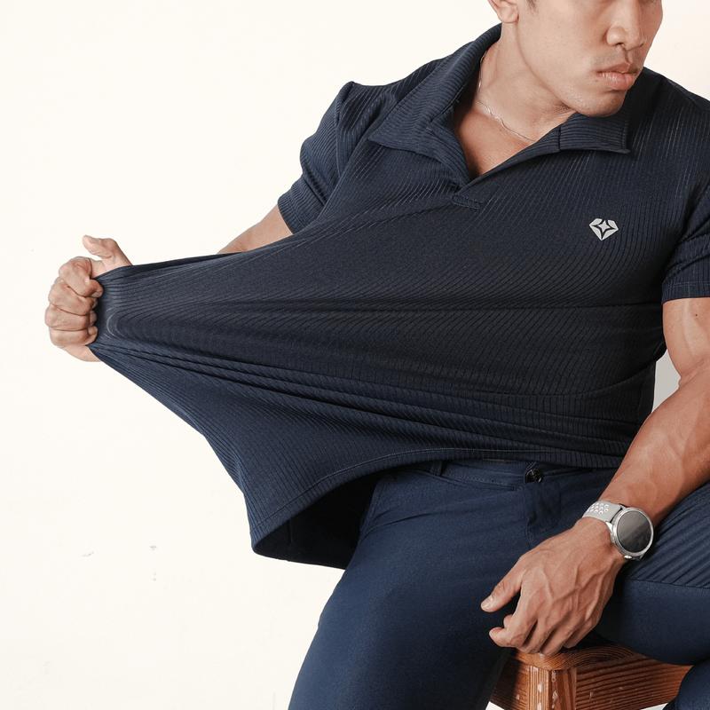 Polo Motion Knit - All In Chris Putra - Premium Mango Knit T-Shirt Pria Oversize Baju Knit Pria Casual Comfortable 4