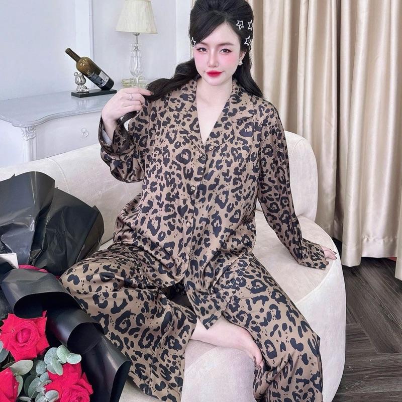  Size M XL 40-68kg . Đồ Bộ Nữ Pijama Lụa Superking Mềm Mát . Quần Dài . Có Túi Quần 