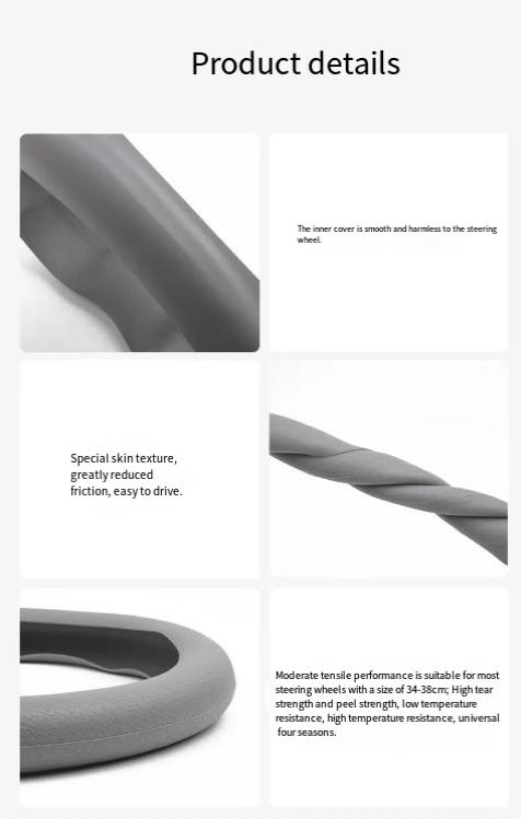 Product Introduction of Bọc vô lăng, chất liệu silicon, không trơn trượt, thích hợp cho tất cả các mùa, thích hợp cho vô lăng có đường kính 34-38 cm 6