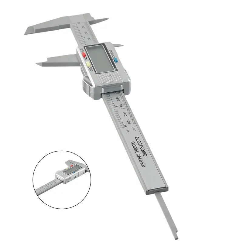 Thước đo điện tử, Phạm vi đo Kích thước 150mm (6 inch), Thước đo Vernier thước kẹp kỹ thuật số, Đồng hồ đo mét 6